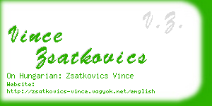 vince zsatkovics business card